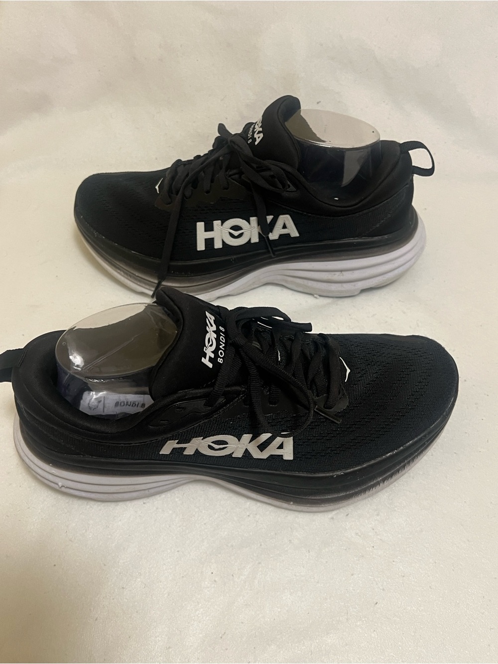 Hoka Men's Black and White Athletic Running Shoes